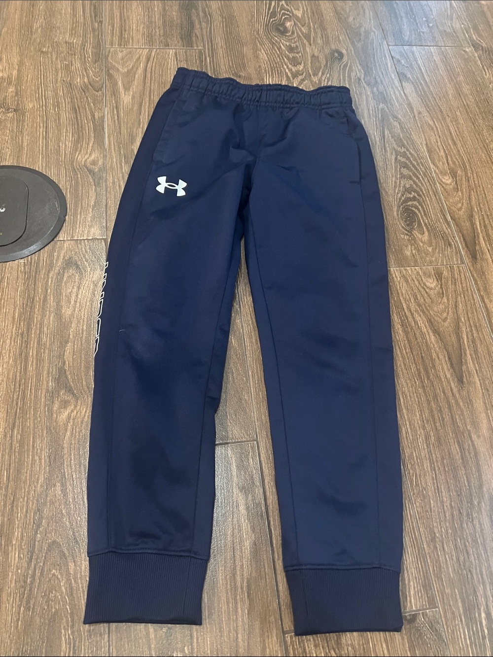Under Armour Navy Boys' Joggers with White Logo